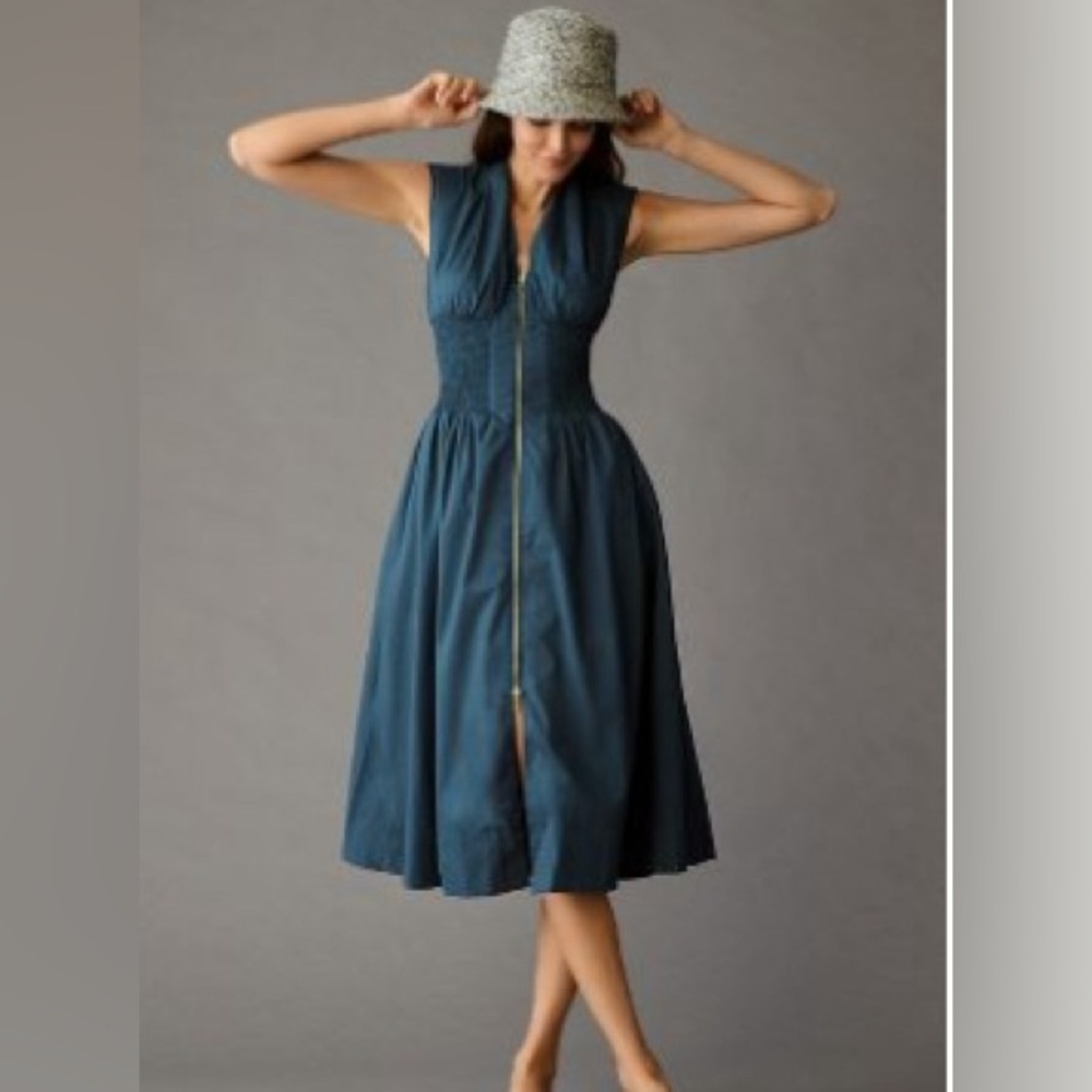 Tommie smocked cap sleeve shirt dress - worn once! Perfect condition, like new.